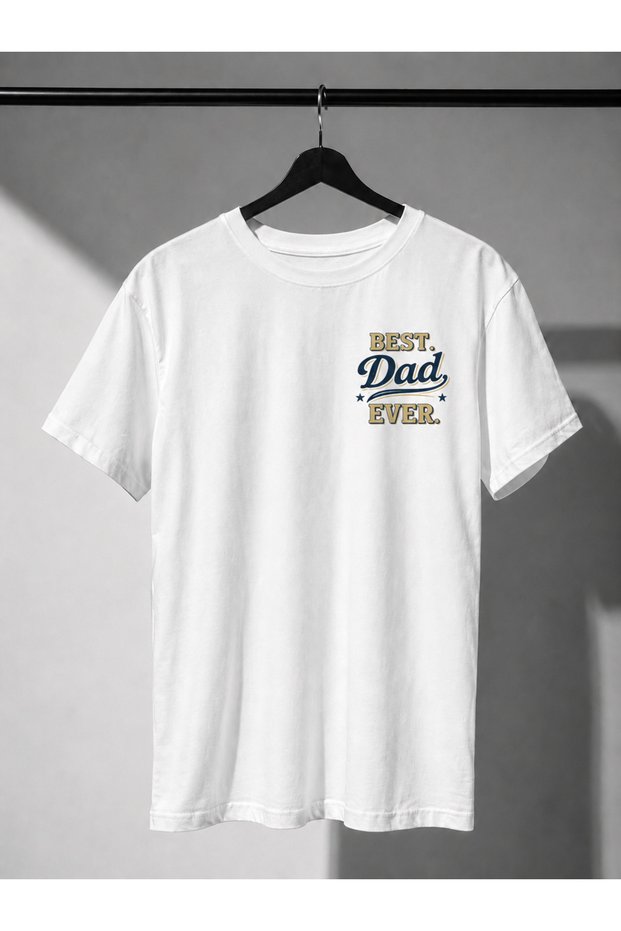 Adult Best Dad Ever Printed T-Shirt