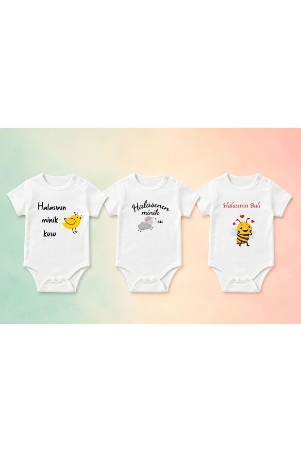 100% Cotton Baby Bodysuit - 3-Piece Set - Written Bodysuit - Jumpsuit - Bodysuit