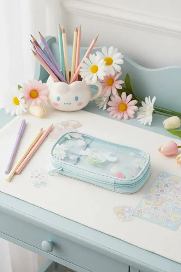 Sanrio Licensed Cinnamoroll Tulip Collection Double Layer Pen Holder 21 cm Stylish Design