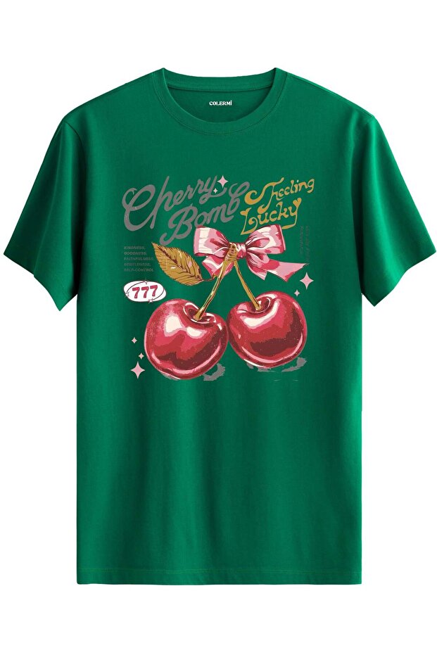 تي شيرت مطبوع عليه Cherry Bomb