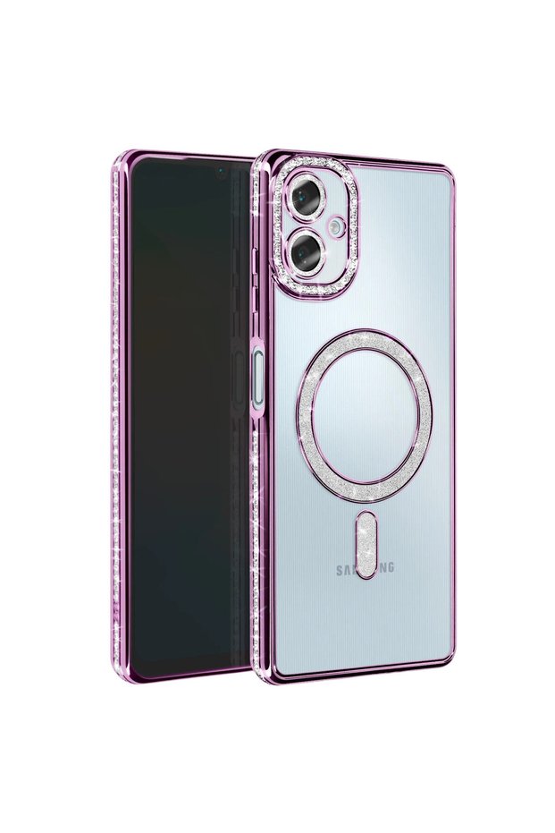 Samsung Galaxy A06 Compatible Joke Simli Magneticsafe Case - Deep Purple