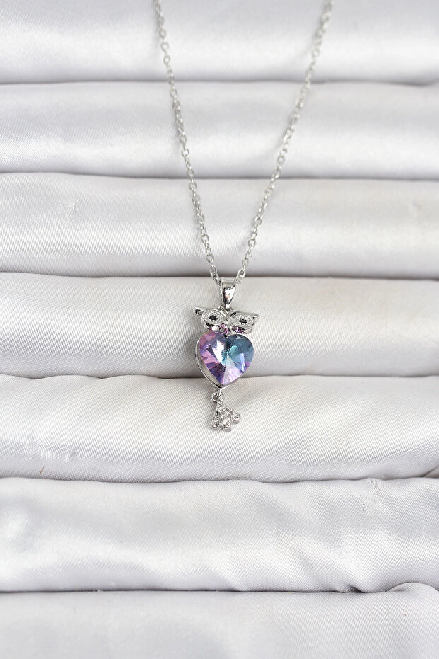 316L Steel Chain Silver Color Owl Model Women's Necklace