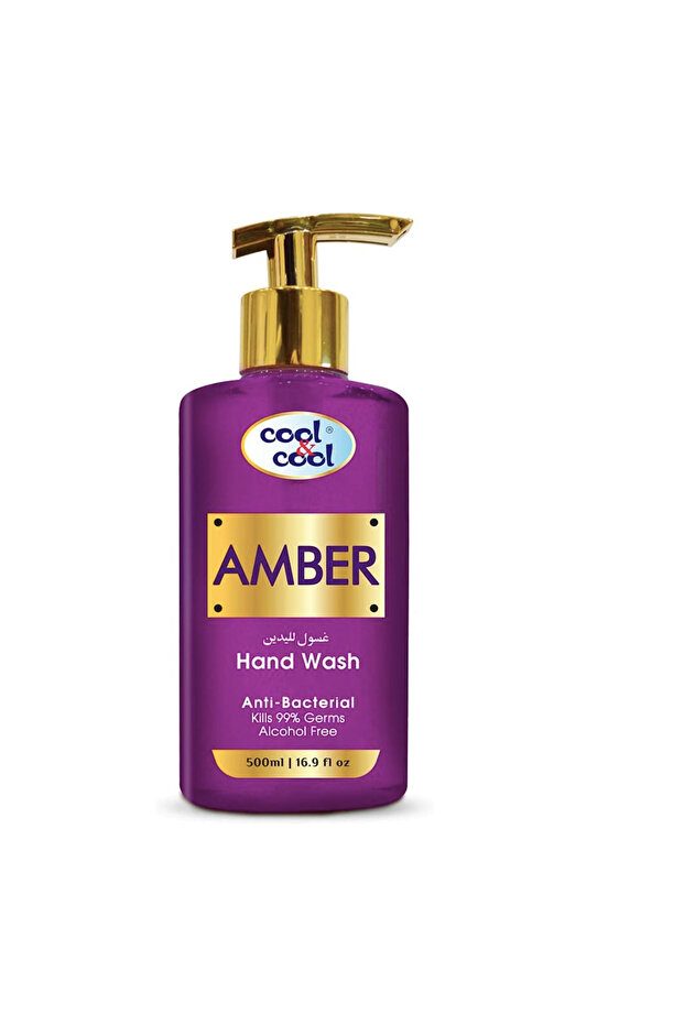 Arabic Series Amber Hand Wash -500Ml - Antibacterial, Alcohol-Free, Moisturizing with Vitamin E, 99% Germ-Killing Formula