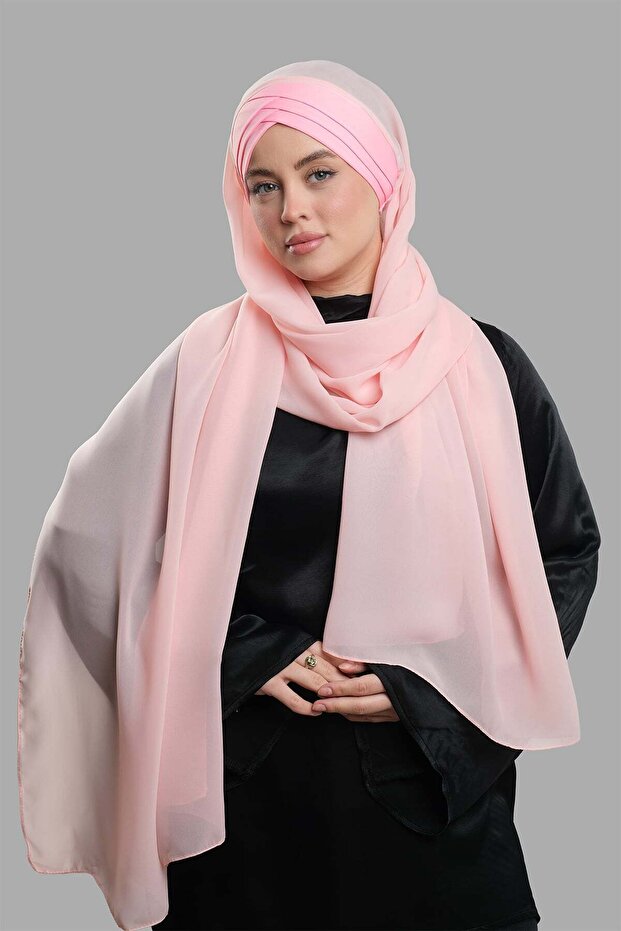 Powder Back-Tie Aqualina Shawl Lightweight Water-Resistant Chiffon Crossed with Three Straps 2514_06