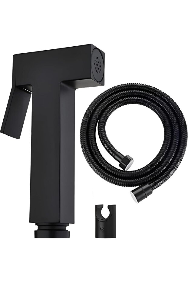Wall Mounted Handheld Bidet Sprayer – Matte Black, Single Function Jet Spray with 120cm Hose – High Pressure Bidet For Bathroom, Toilet, Pet & Kitchen