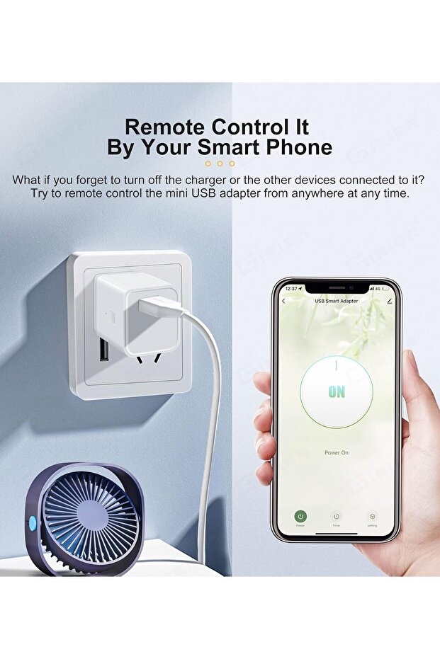 Smart Adapter Tuya Wifi USB Adapter Timing Schedule Adapter Smart Plug Woks with Smart Life App,Woks with Alexa and Google Home (3 gang)