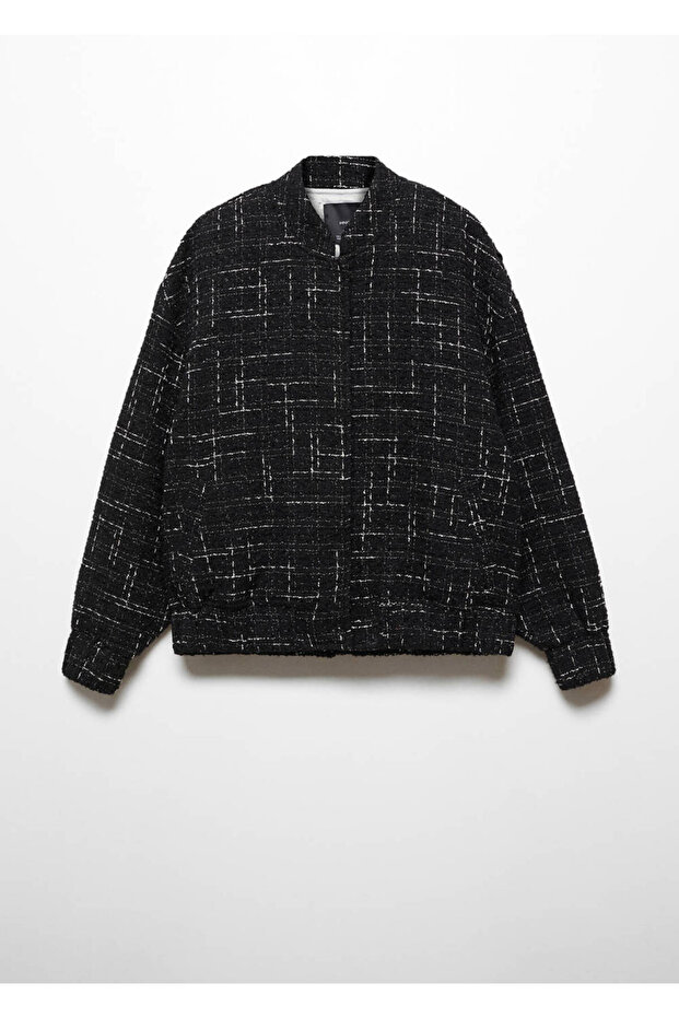 Jachetă bomber din tweed - 3
