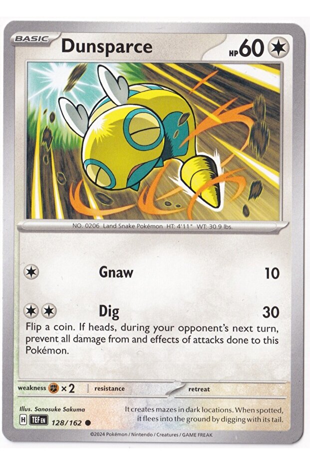 Dunsparce 128/162 - Temporal Forces - Kart (Mint)