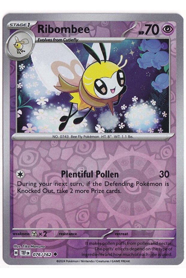 Ribombee [Reverse Holo] 076/162 - Temporal Forces - Card (Mint)
