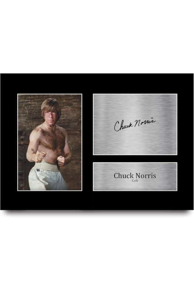 A4 Chuck Norris Way of the Dragon Colt Gifts Printed Signed Autograph Picture for Movie Memorabilia Fans