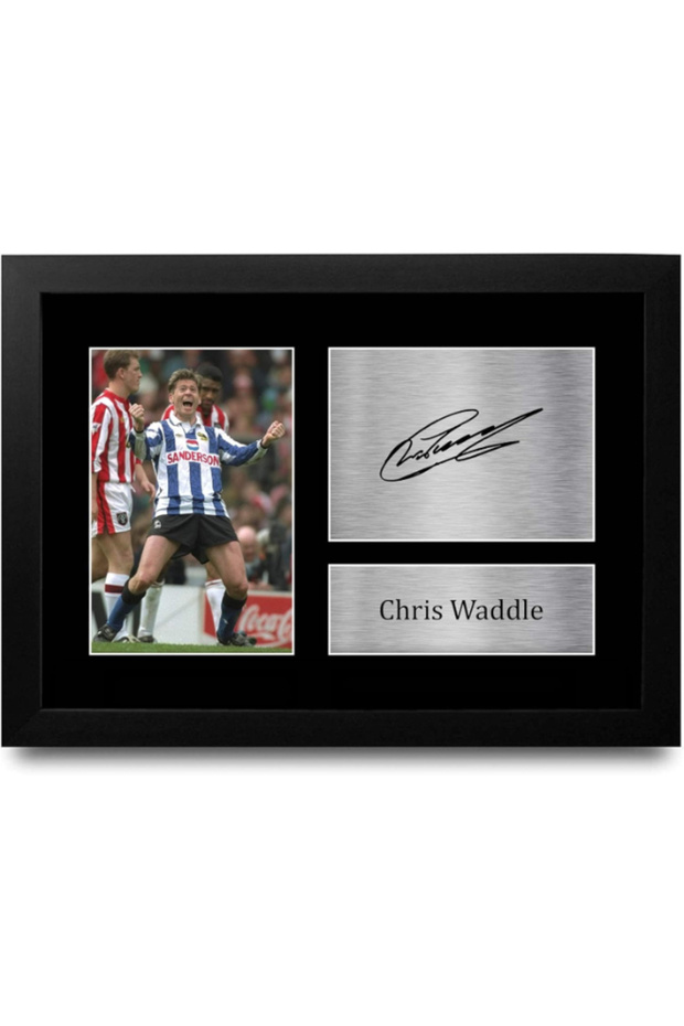 FR A4 Chris Waddle Sheffield Wednesday Gifts Printed Signed Autograph Picture for Fans and Supporters - A4 Framed