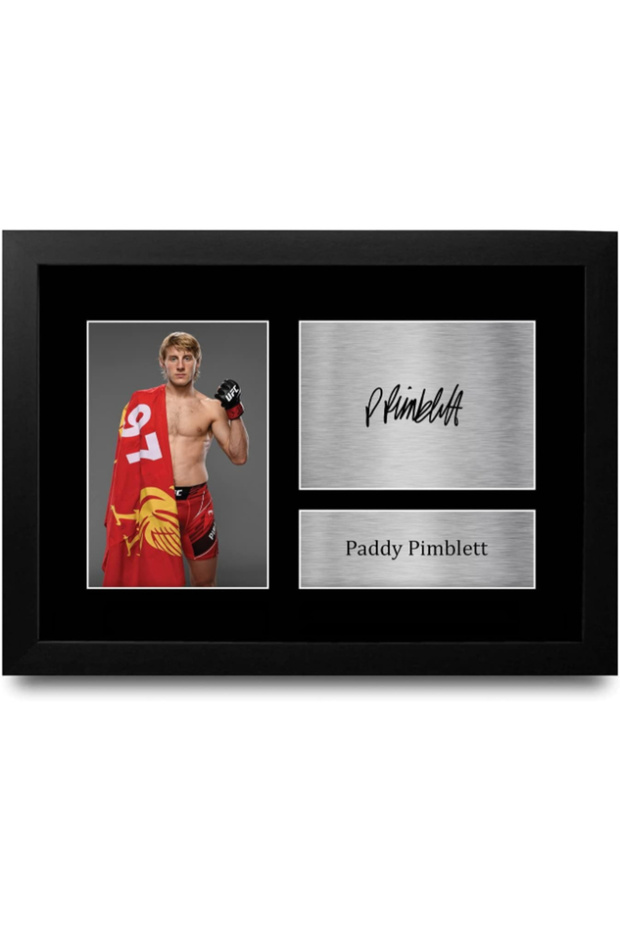 FR A4 Paddy the Baddy Pimblett UFC Gifts Printed Signed Autograph Picture for UFC Memorabilia Fans - A4 Framed