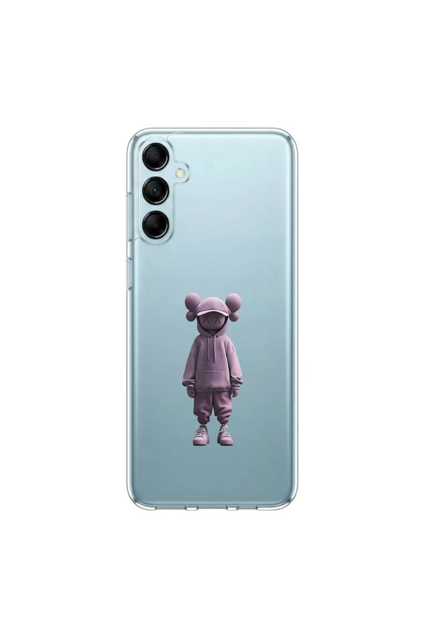 Samsung Galaxy M14 Compatible No Face 4 Design Transparent Case
