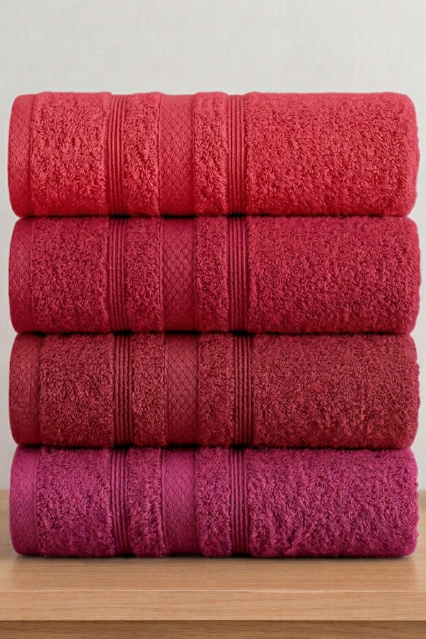 4-Piece Hand & Face Towel Set | 100% Cotton 50X90 Hand, Face, and Head Towel | High Absorbency, Fast Drying