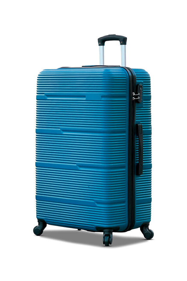 Hard Shell Horizon Line ABS Lightweight 28 Inch (30-35KG) Luggage, Combination Lock Suitcase