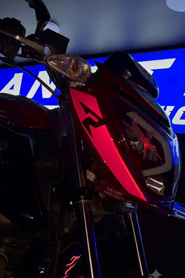 Reflective R Logo Headlight Eyebrow Detail Sticker Decal for Tvs Raider (Right and Left)