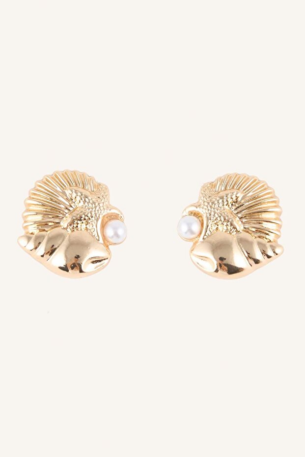 Women's Sea-Themed Yellow Earrings H9135Axns