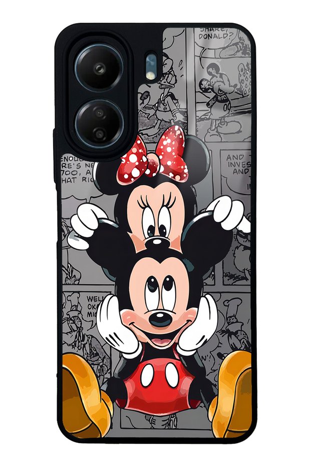 Xiaomi Redmi 13 C Glossy Phone Case with Micky and Minnie Design