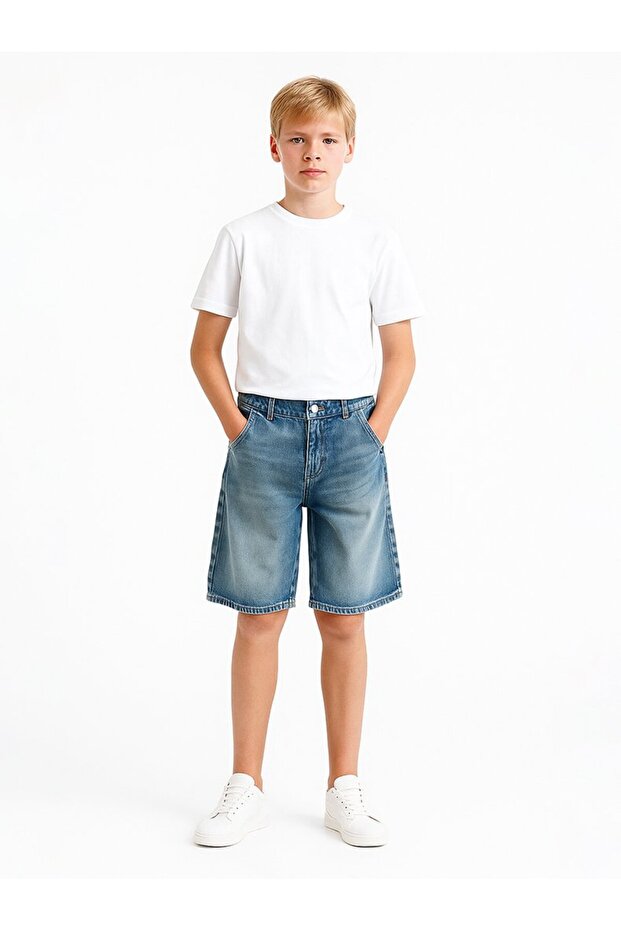 Veron B Mid Indigo Bermuda