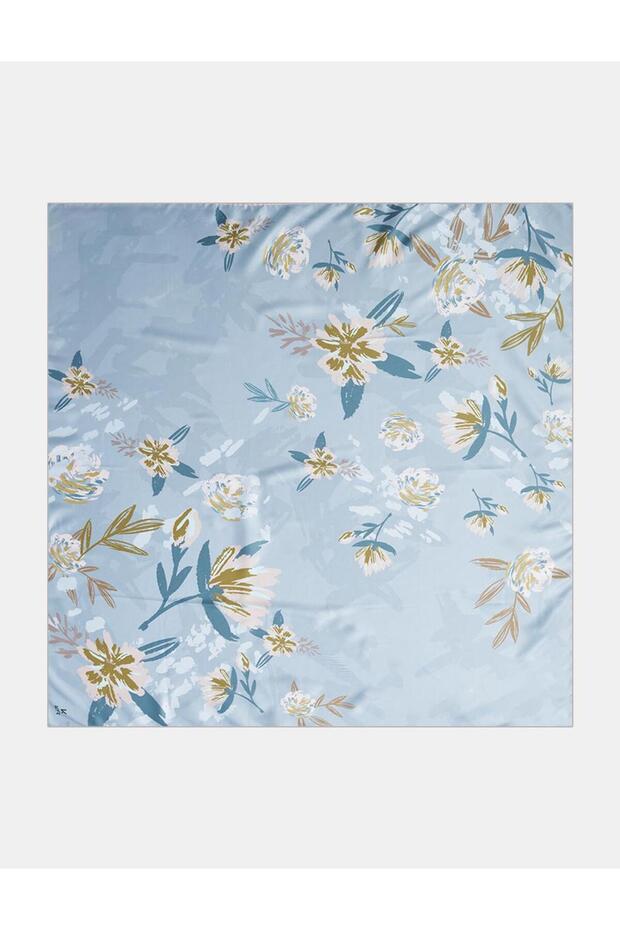 Floral Patterned Scarf Nile Green