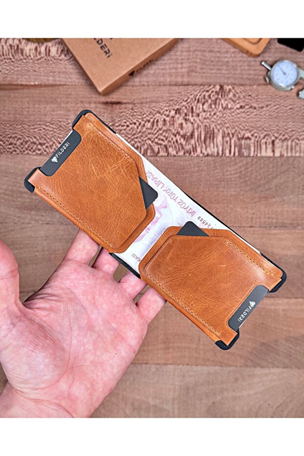 Viral Wallet Genuine Leather Minimal Design Wallet with Card and Money Compartments