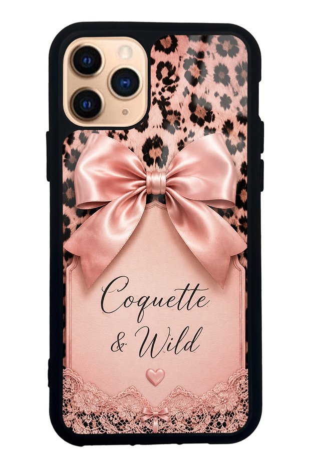 iPhone 11 Pro Coquette Wild Bow Design Glossy Phone Case
