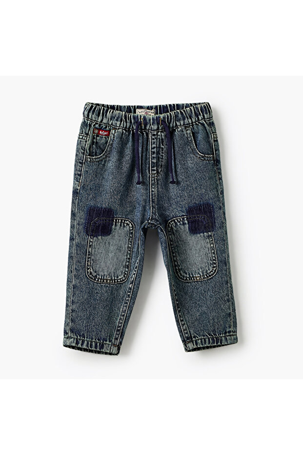 Jeans with Drawstring Waist - 2
