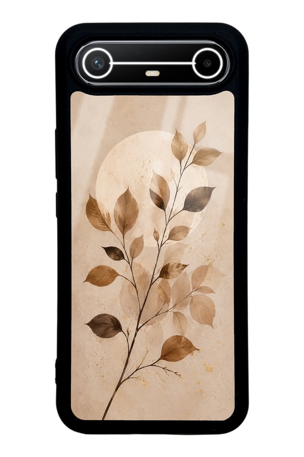 Tecno Spark Slim Autumn Minimal Leaf Design Glossy Phone Case