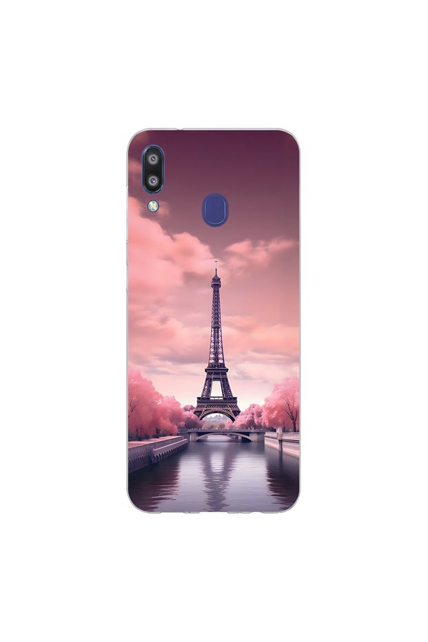 Samsung Galaxy M20 Compatible Paris 3 Design Transparent Case