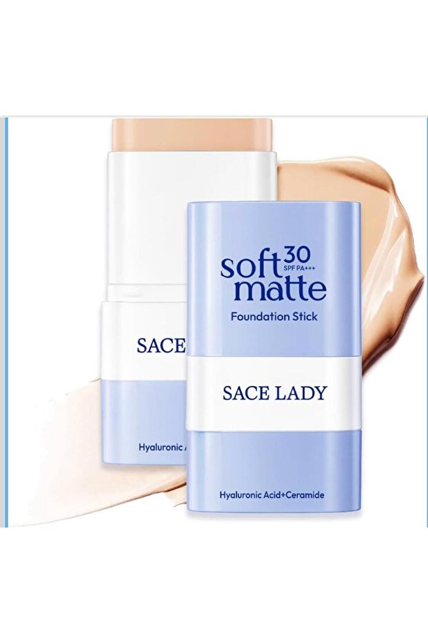 Foundation Stick, Provides Medium to Full Coverage, Built-In Brush, Soft Matte Face Makeup Base, Spf 30