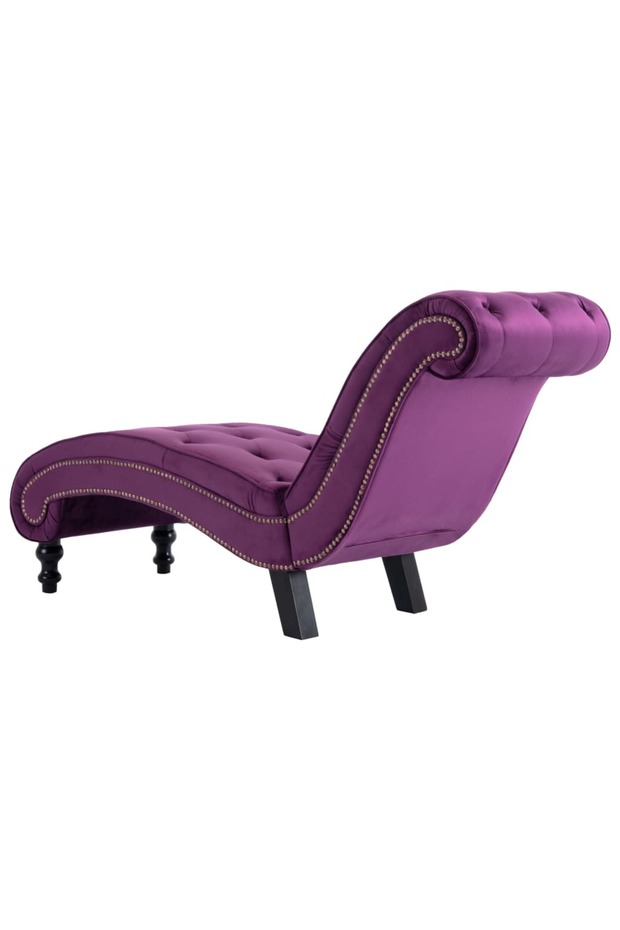 Șezlong, violet, catifea - 4
