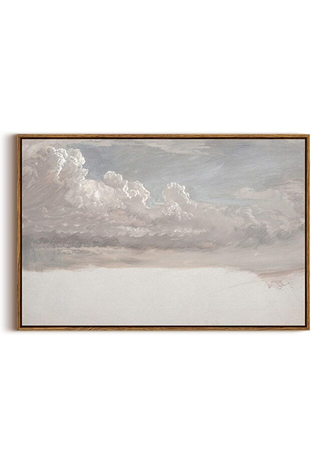 Large Framed Wall Art Vintage Cloud Study Canvas with Outer Frame (30x40 cm)