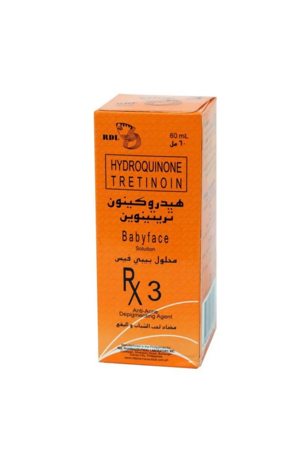 Hydroquinone Tretinoin Babyface Solution RX3 Anti Acne Depigmenting Agent- 60ml