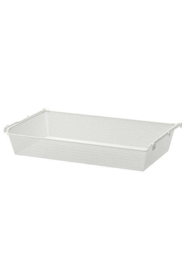 KOMPLEMENT Mesh basket with pull-out rail, white, 100 x 58 cm