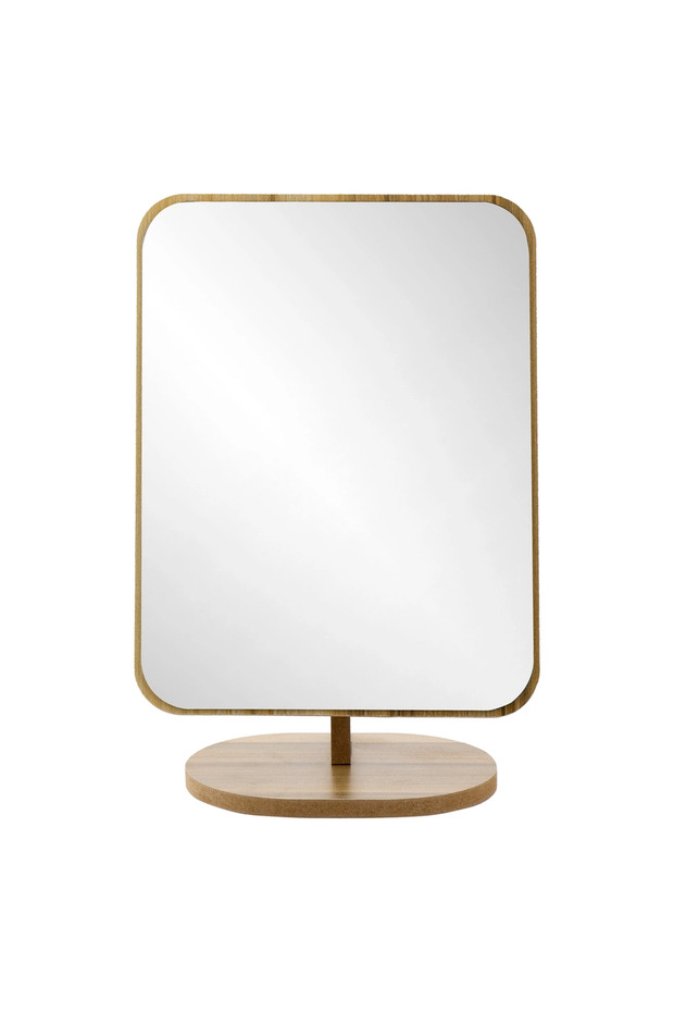 Wooden Table Mirror Square