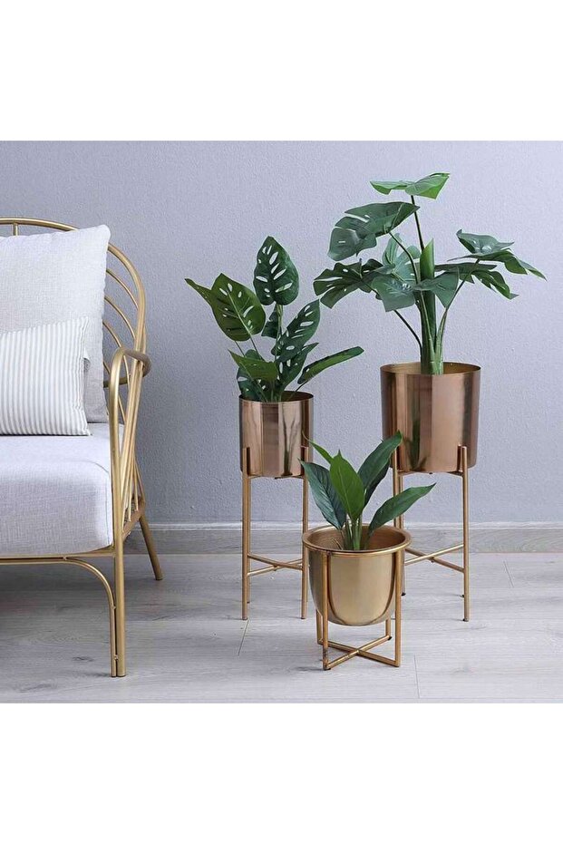 Kerby Metal Planter Gold D20x50cm