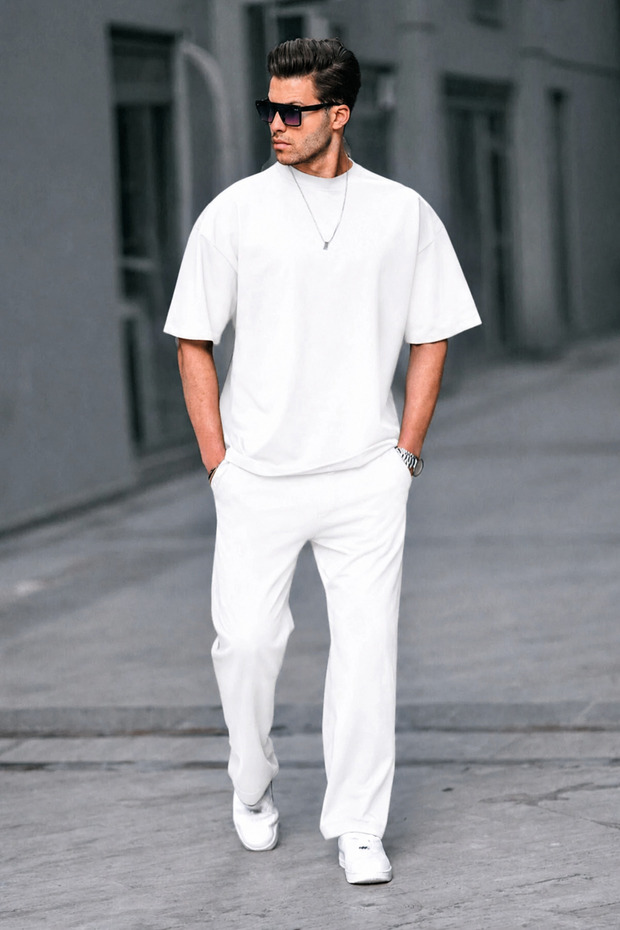 Men's Crew Neck Casual Short Sleeve Summer Tracksuit Set