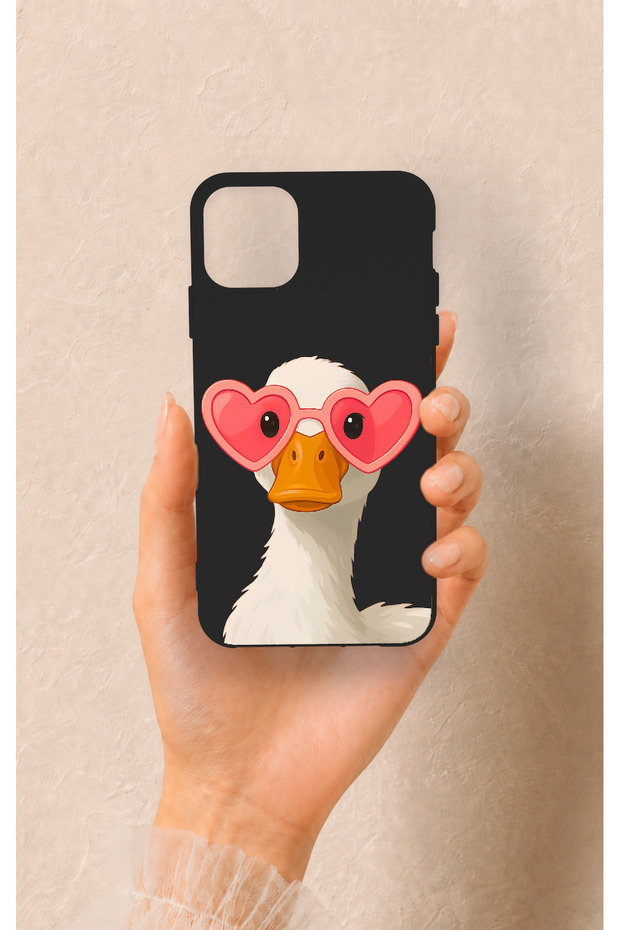 iPhone 11 Pro Max Compatible Silicone Case with Duck Pattern