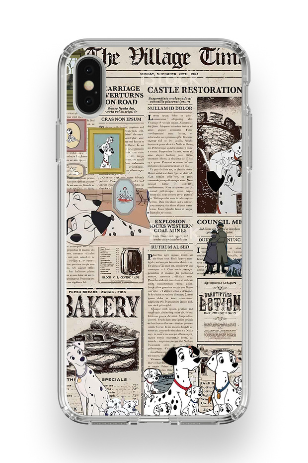 iPhone X / XS Compatible 101 Dalmatians Patterned Transparent Phone Case