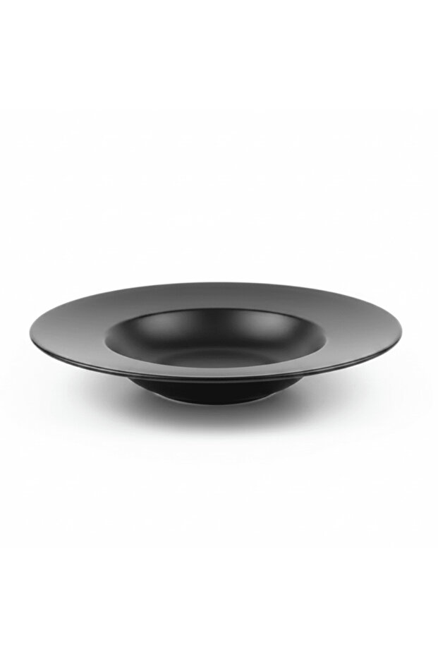 Barlee Matte Black Ceramic Deep Plate 27 cm
