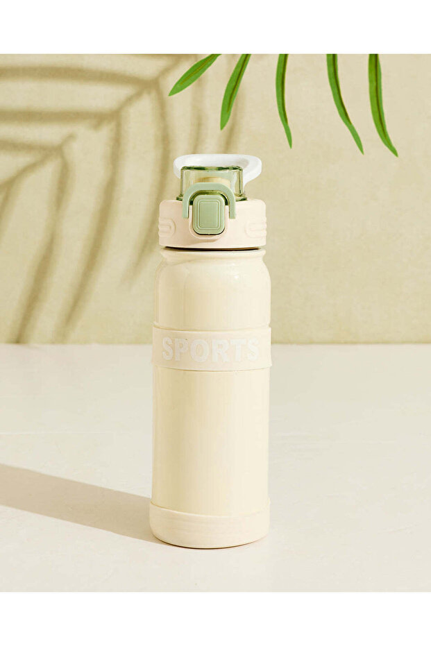 Beige Stainless Steel Water Bottle 750ml