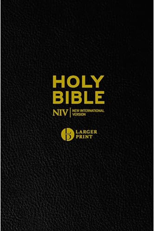 Niv Larger Print Black Leather Bible