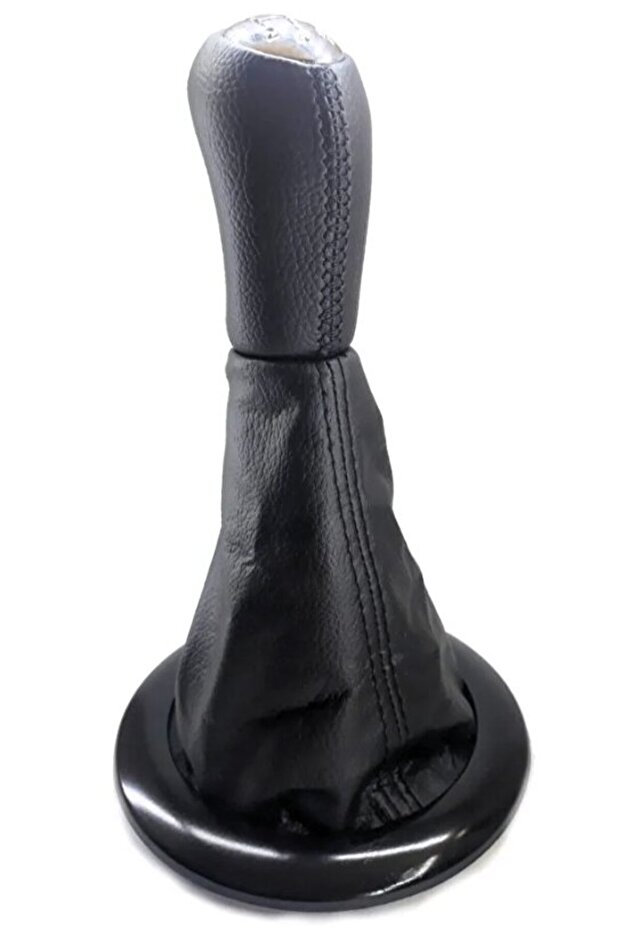 Renault Megane 2 2003-2010 Renault Megane 2 Leather Gear Shift Knob and Gaiter Set Black Leather