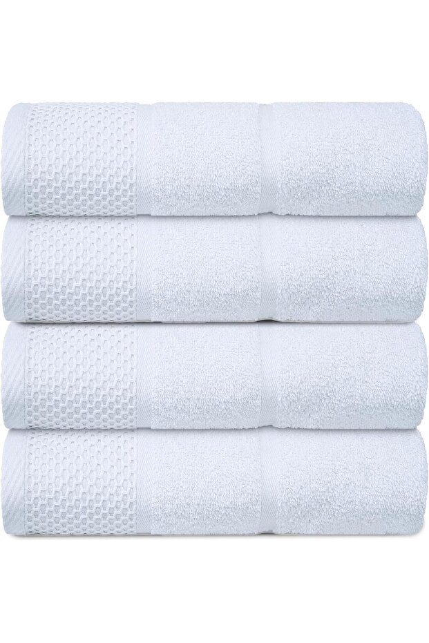 Bath Towels– Pack of 4 (70 x 140 cm) – Ultra Soft & Highly Absorbent Honey combed Cotton To