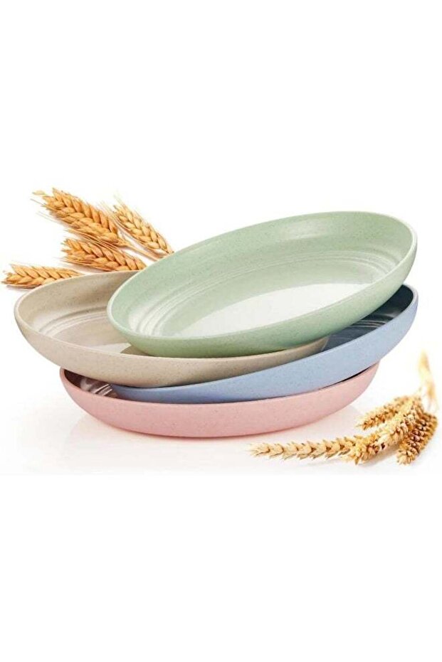 SKY-TOUCH Unbreakable Dinner Plates Set of 4