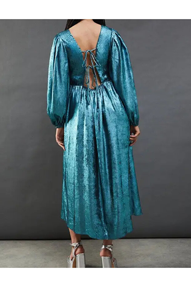 Rochie medie, Albastru - 2