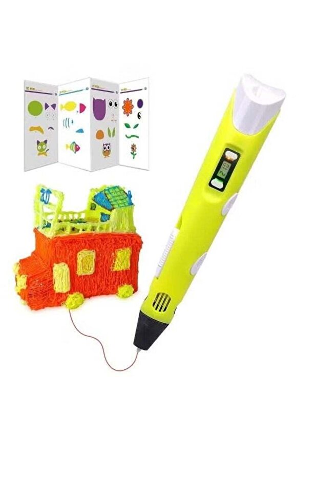 3D Drawing Pen with Display, Adjustable Speed & Temperature, Includes 20 Colorful PLA Filaments