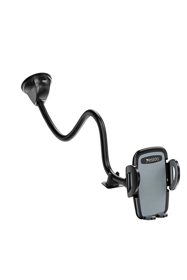 C108 360 Degree Rotation Car Windshield Suction Cup Phone Holder (Black)