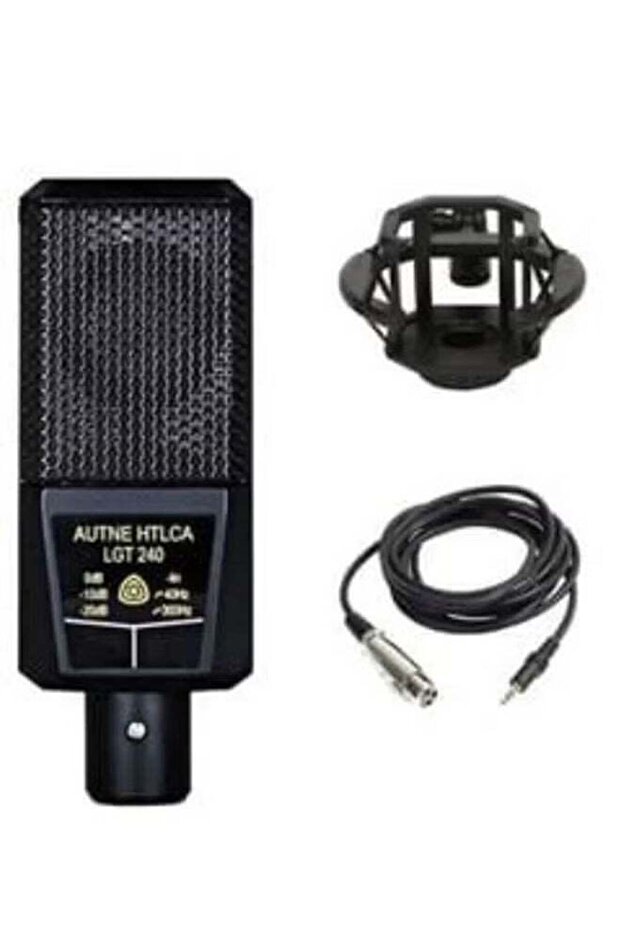 LGT240 Condenser Microphone Studio Cardioid Directional Audio Recording Mic – High-Performance