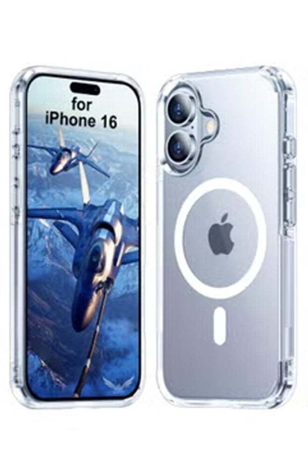 iPhone 16 6.1 inch Clear Magnetic Case – Slim Shockproof Design with Wireless Charging Support